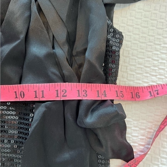 Karen Millen Sequin Black Satin Dress - Picture 13 of 15